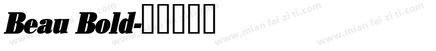 Beau Bold字体转换